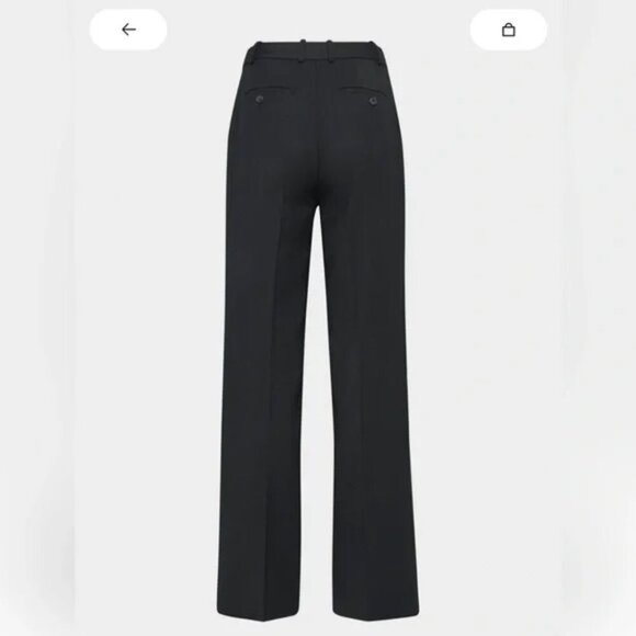 Aritzia Babaton Agency Wool Pant High Waisted Wool Twill Trousers Black Size 4 - Picture 5 of 10